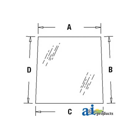 A & I Products Glass, Rear, Upper 66" x46" x4" A-V91632